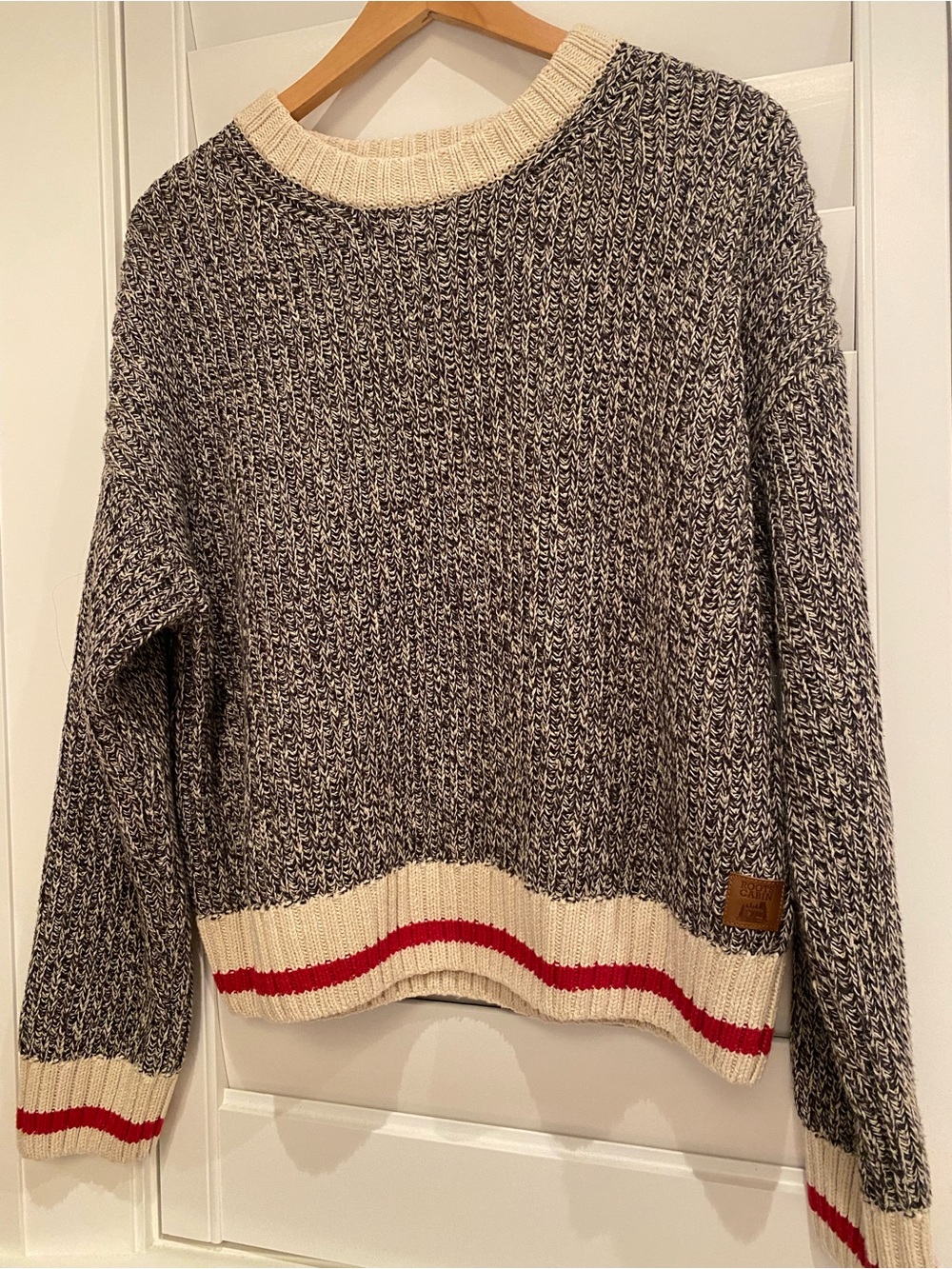 Roots Cozy Marled Crewneck Cable - Sweater salt and pepper